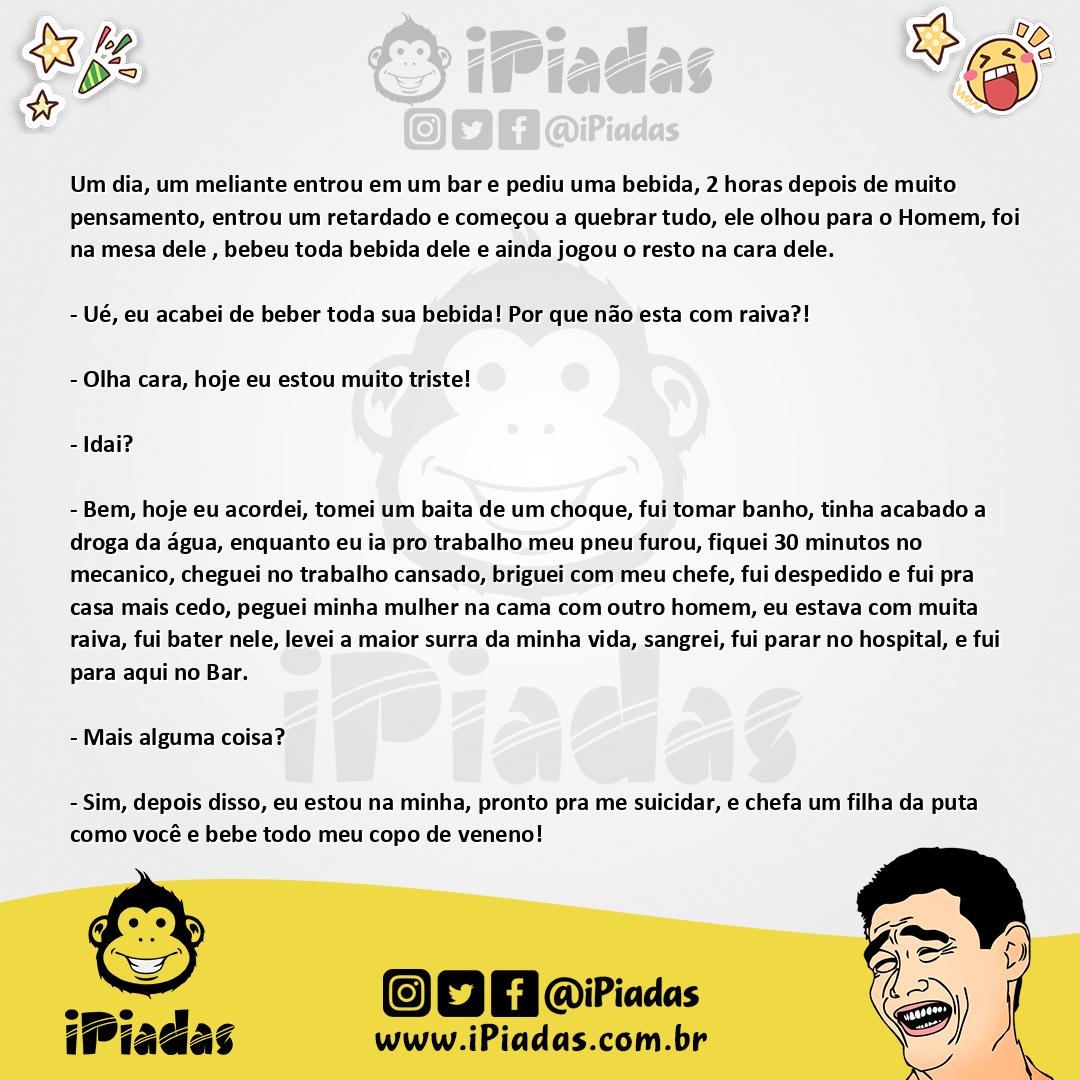 Ilustração da piada Homem e o Copo de Veneno no iPiadas