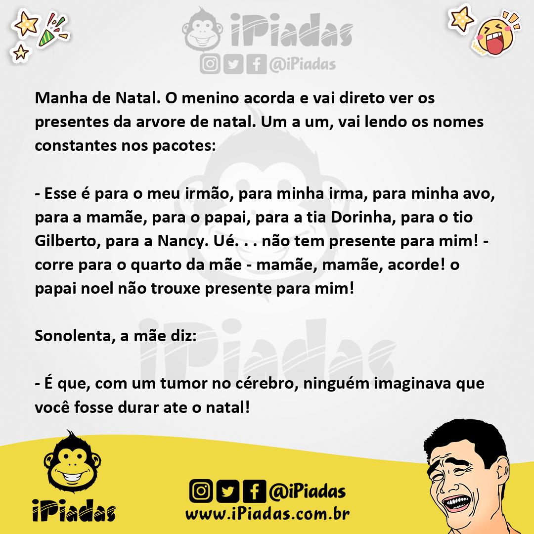 Ilustração da piada Natal sem presentes no iPiadas