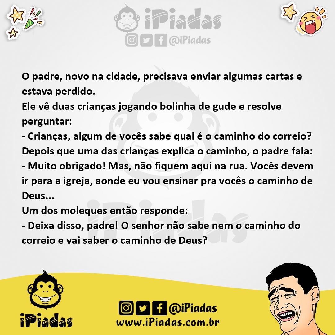 Ilustração da piada O Padre Perdido no iPiadas