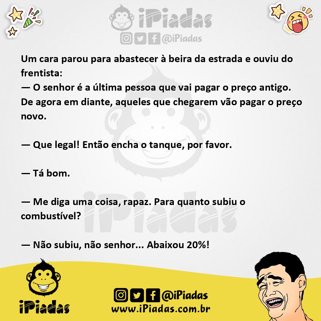 Ilustração da piada O Preço do Combustível no iPiadas
