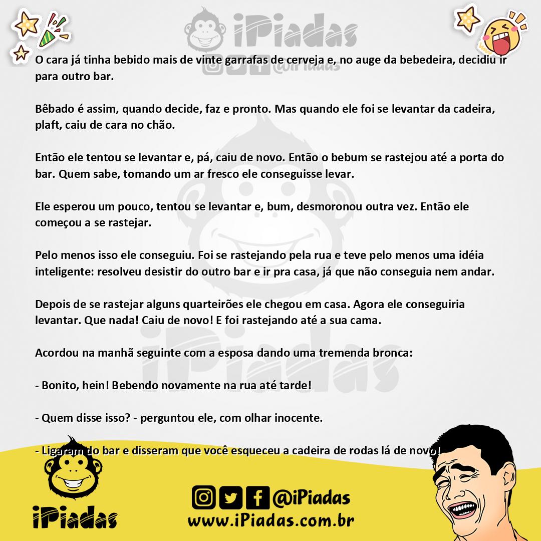 Ilustração da piada O Que a Bebida Não Faz no iPiadas