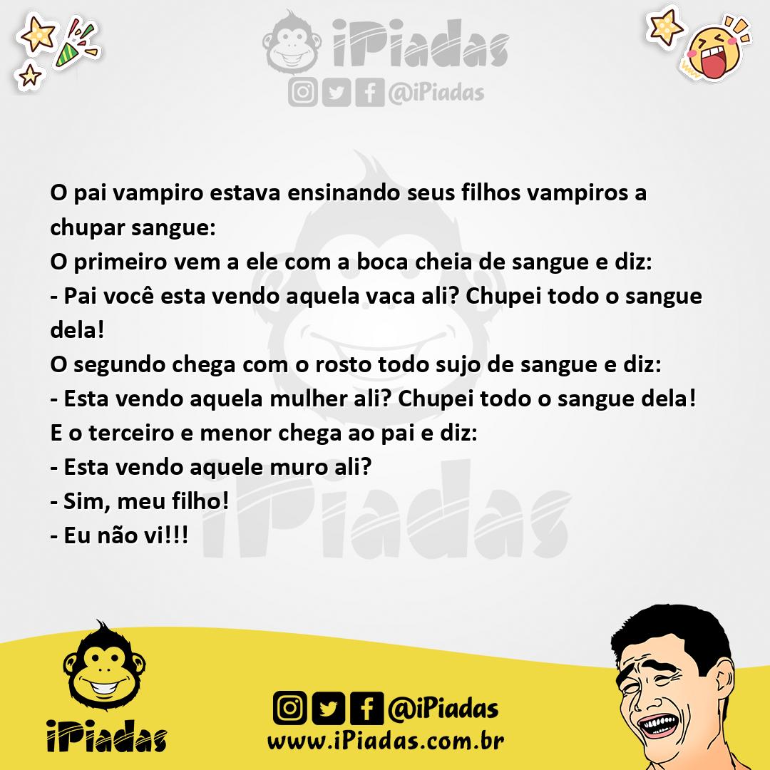 Ilustração da piada Os vampiros novatos no iPiadas