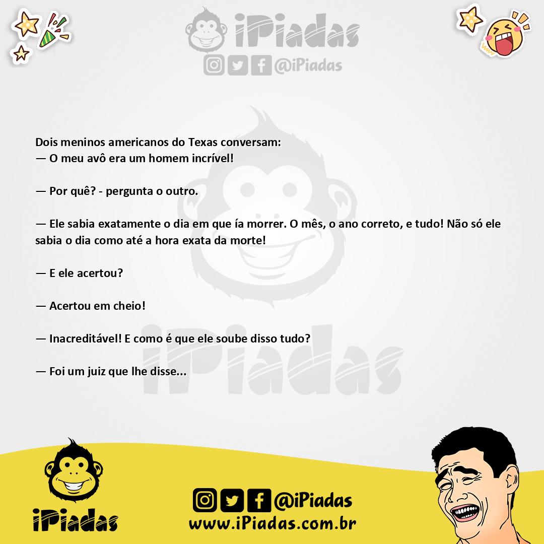 Ilustração da piada Premonição no iPiadas