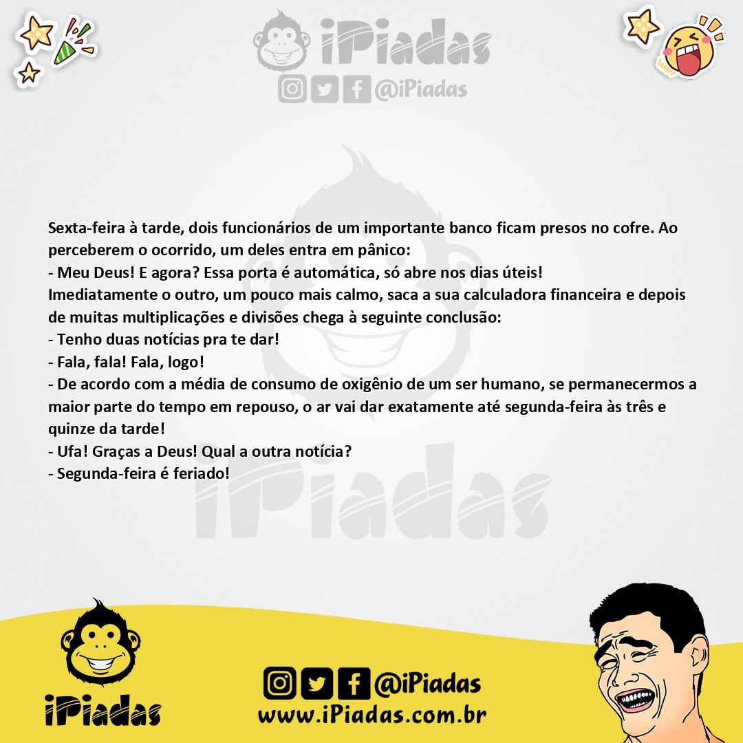 Ilustração da piada Rodeado de Dinheiro no iPiadas