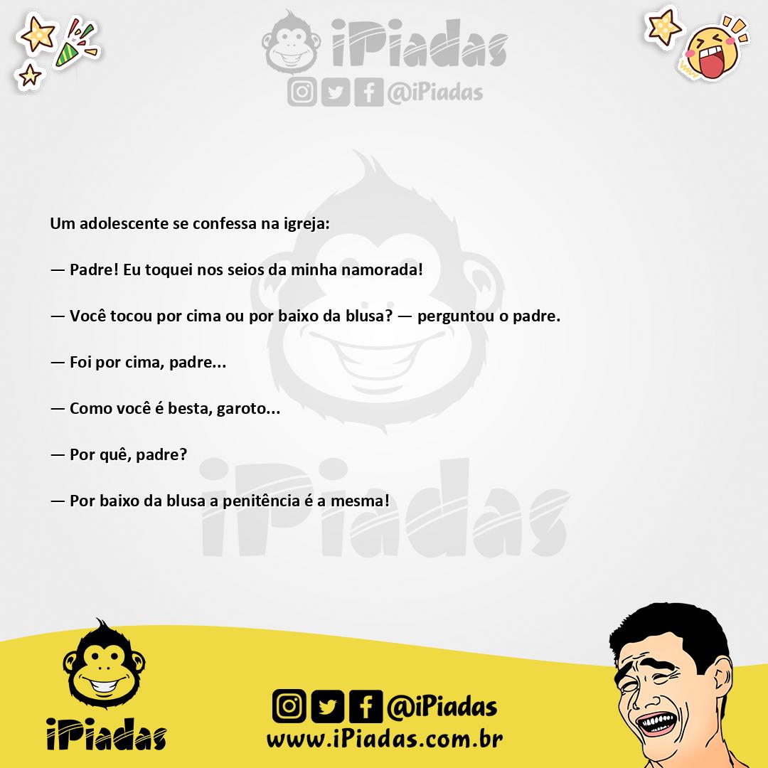 Ilustração da piada Tocando nos Seios no iPiadas