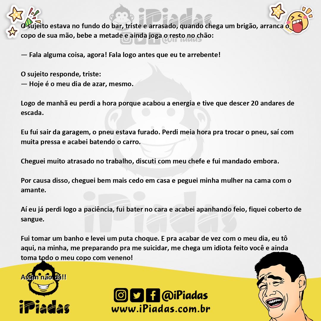 Ilustração da piada Um Dia Difícil no iPiadas