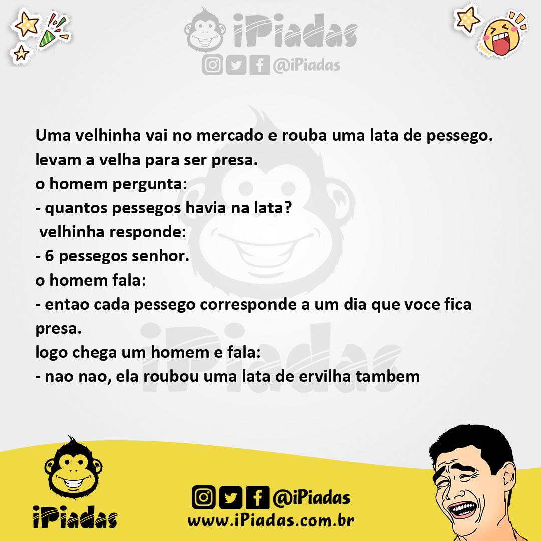 Ilustração da piada Velhinha ladra no iPiadas