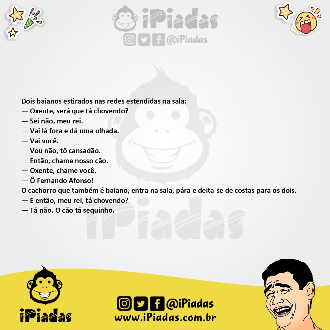 Ilustração da piada Será Que Está Chovendo? no iPiadas