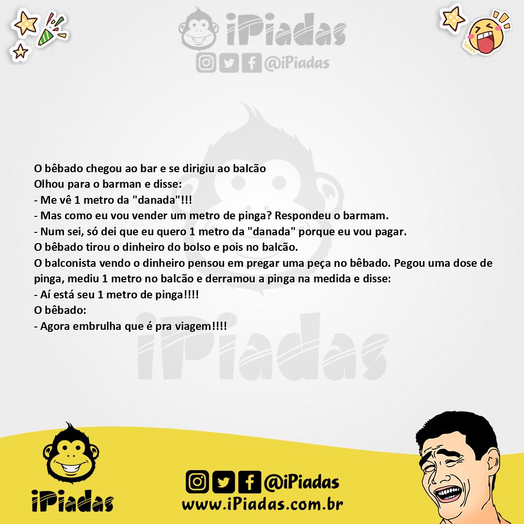 Ilustração da piada 1 Metro de Pinga! no iPiadas