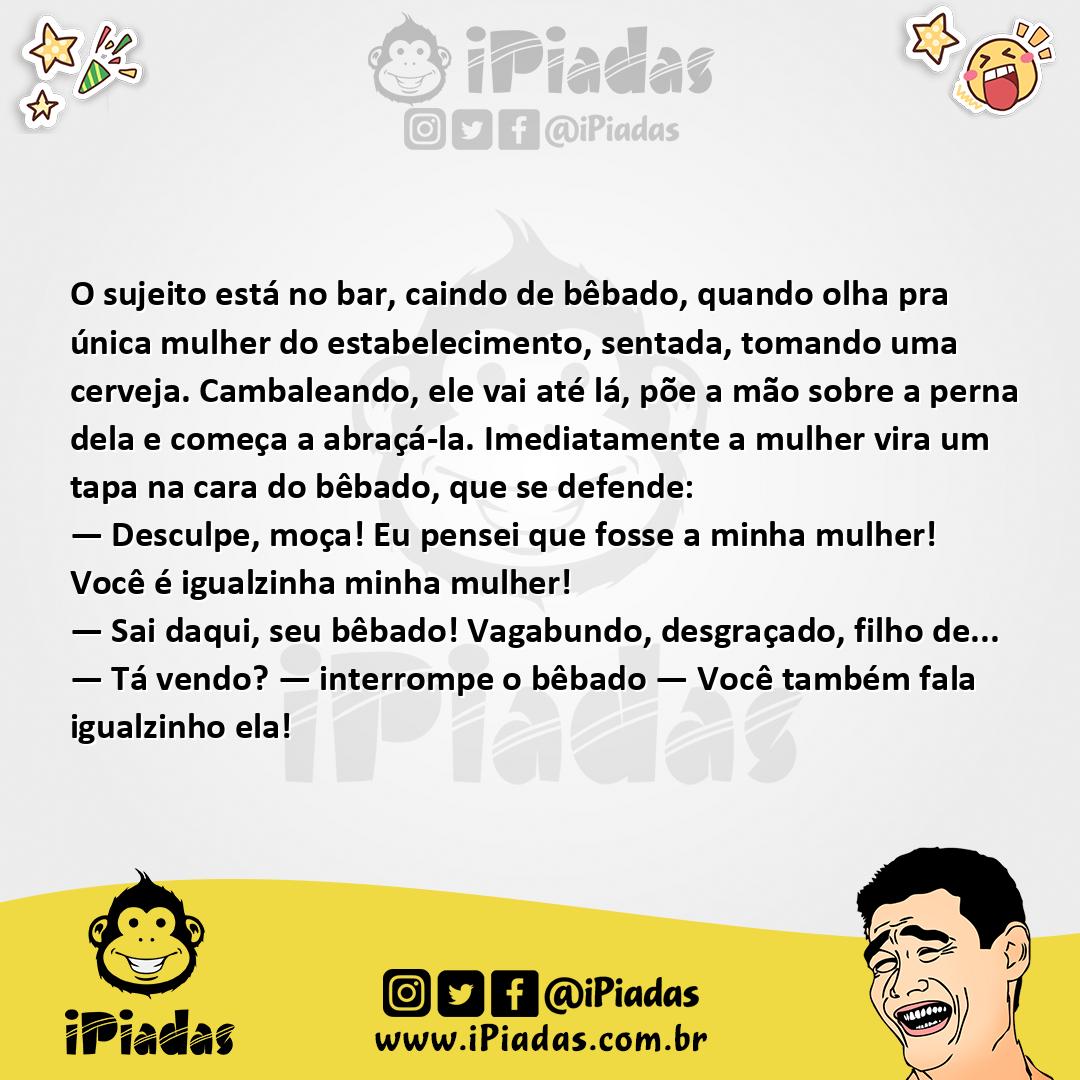 Ilustração da piada Assediando a Mulher no iPiadas