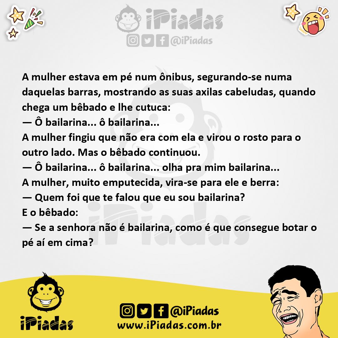 Ilustração da piada Axilas Cabeludas no iPiadas