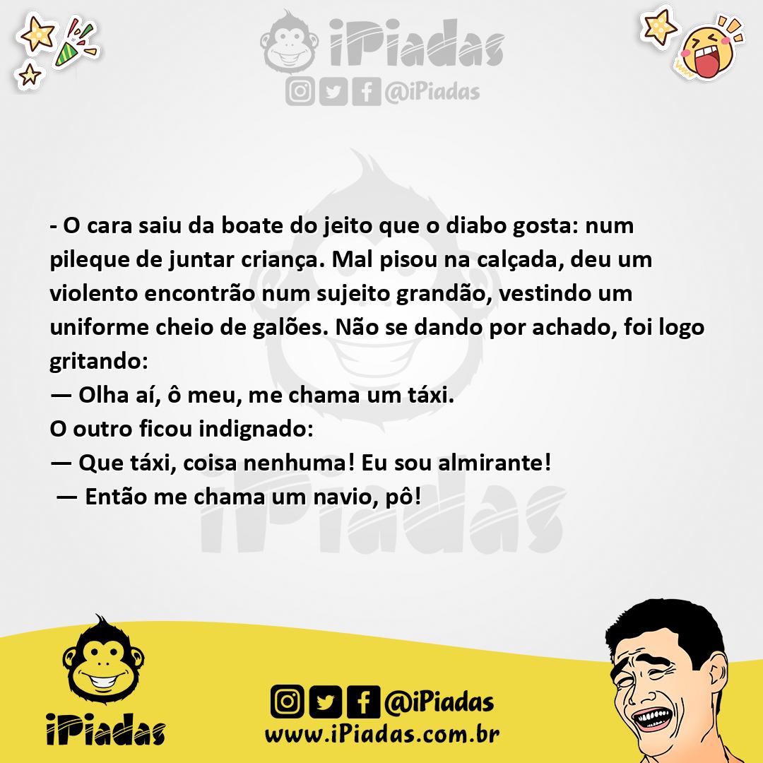 Ilustração da piada Bêbado e o Almirante no iPiadas