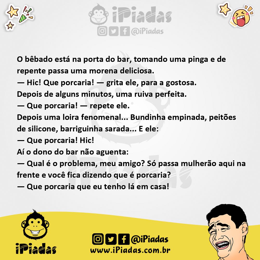Ilustração da piada Bêbado Exigente no iPiadas