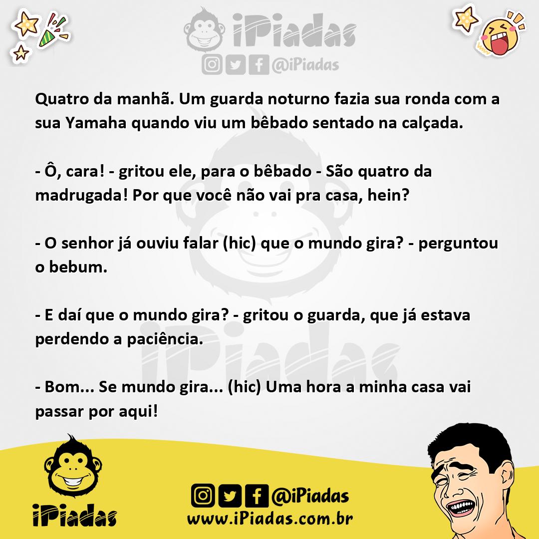 Ilustração da piada Bêbado Galileu no iPiadas