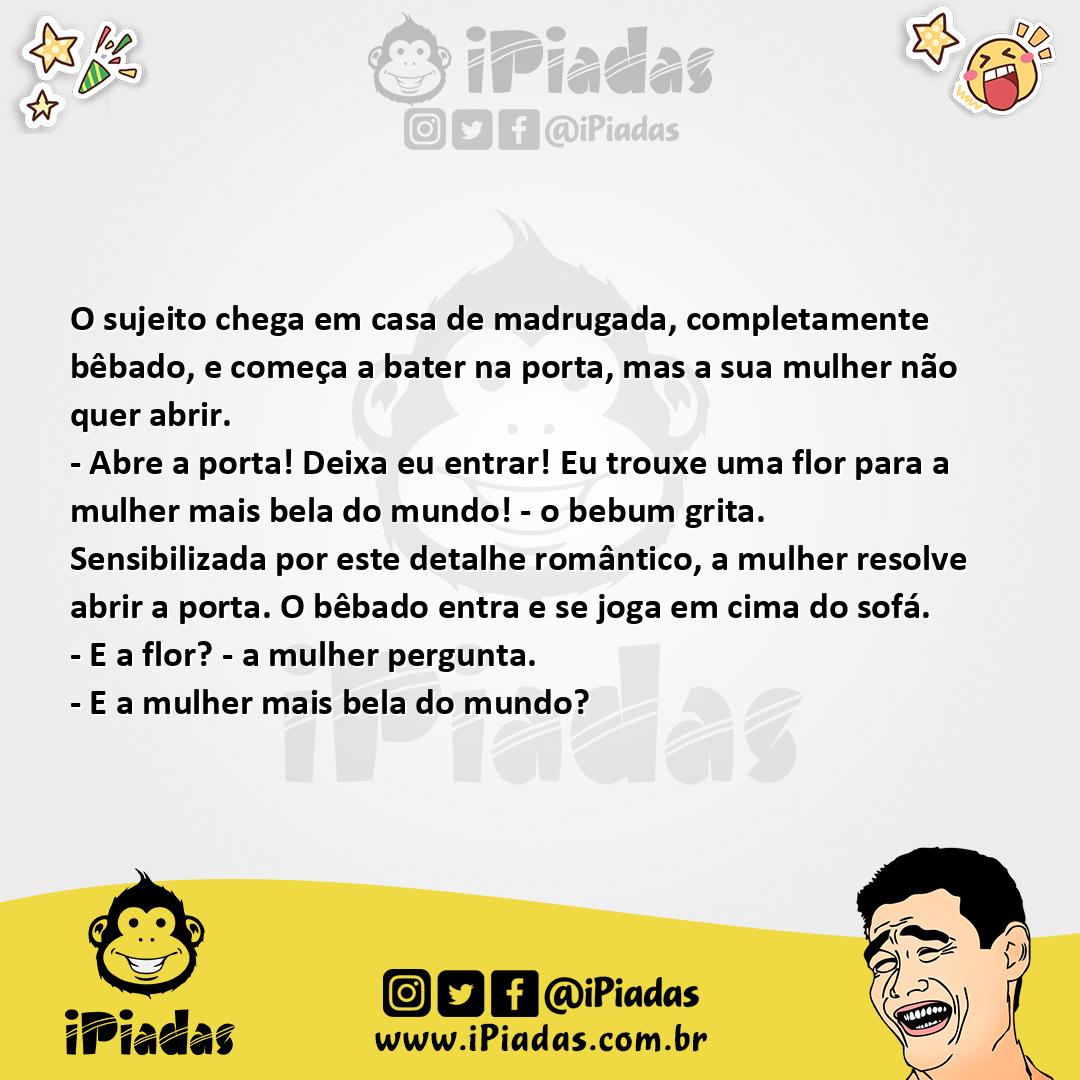 Ilustração da piada Bebum romântico no iPiadas