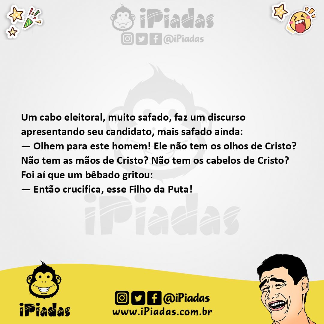 Ilustração da piada Cabo Eleitoral no iPiadas