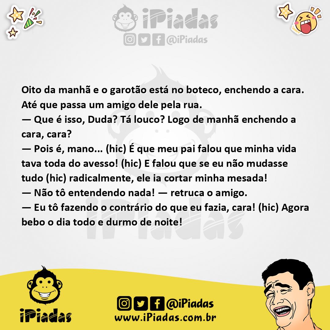Ilustração da piada Cedo no Boteco no iPiadas