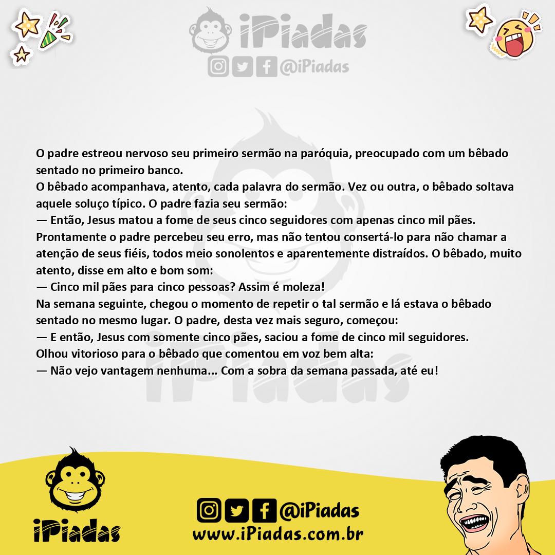 Ilustração da piada Cinco Pães no iPiadas