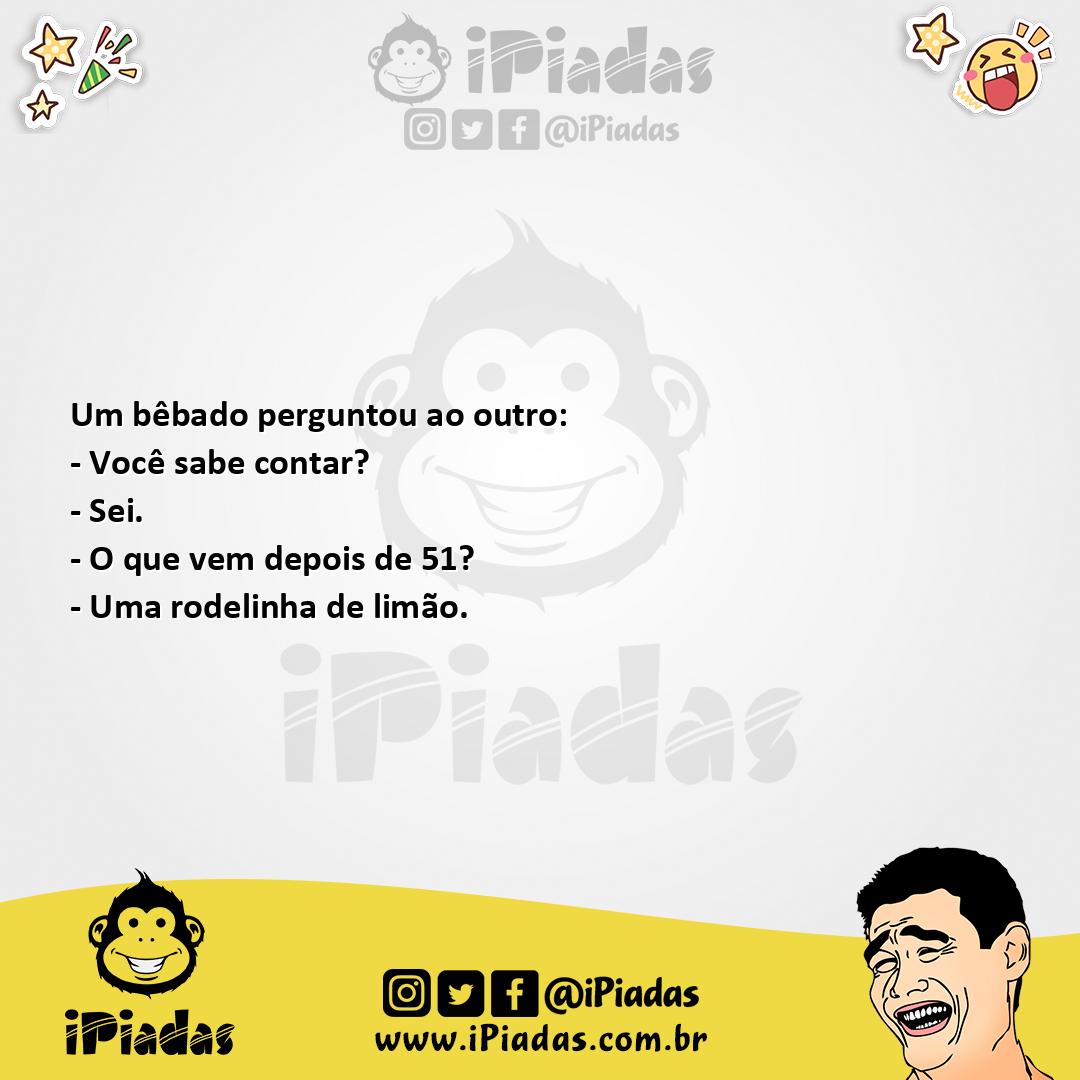 Ilustração da piada Contando Com o Bêbado no iPiadas