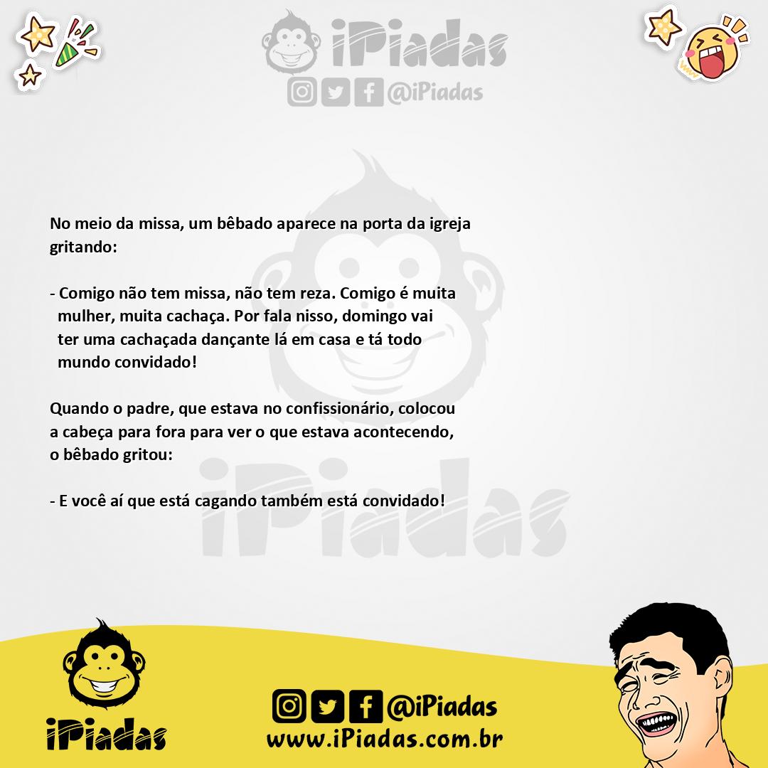 Ilustração da piada Convite no iPiadas