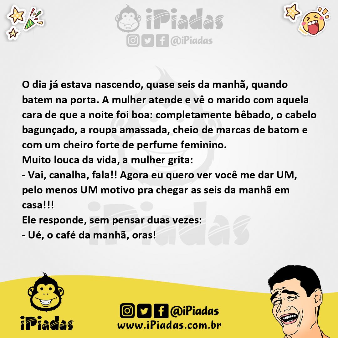 Ilustração da piada Desculpas no iPiadas