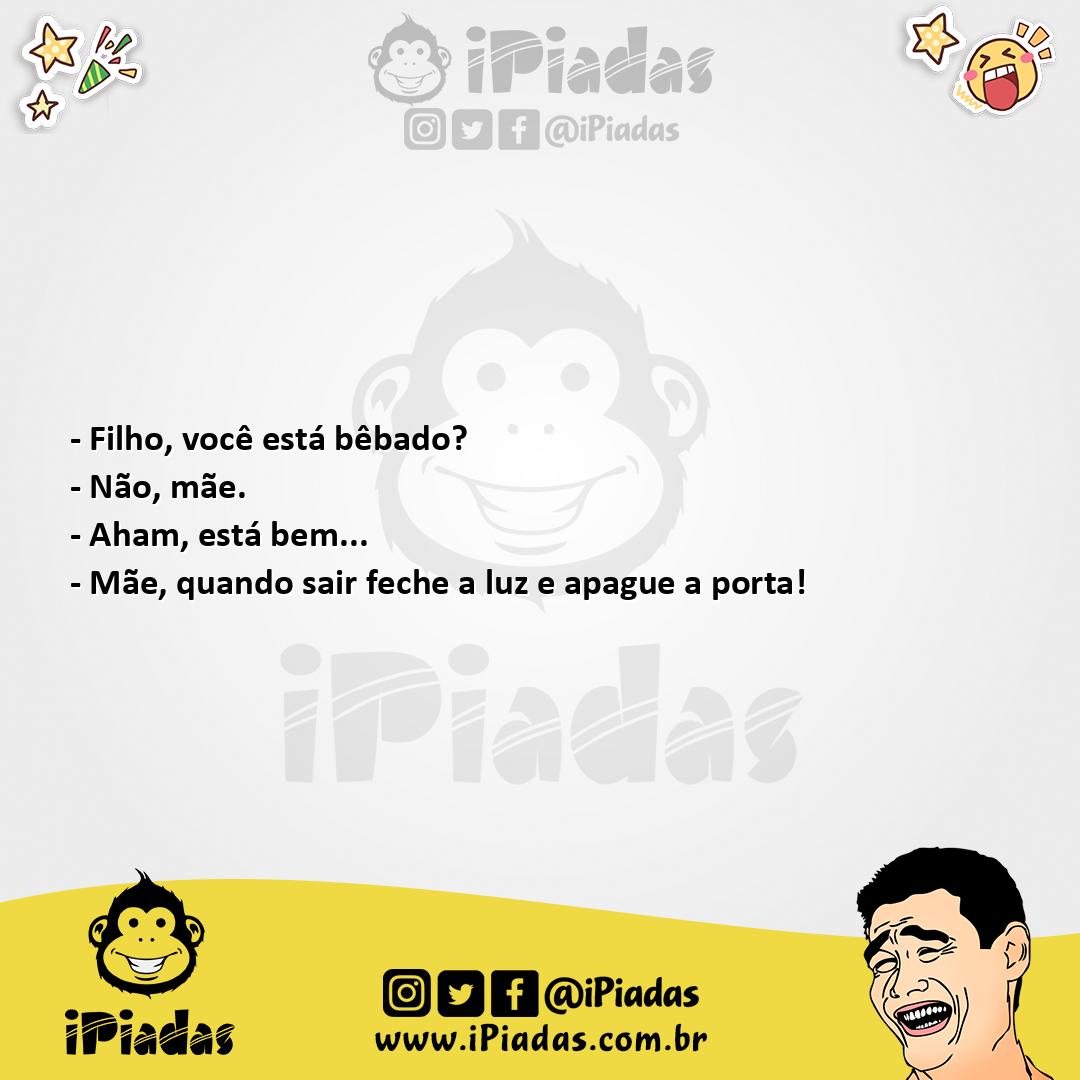Ilustração da piada Filho Bêbado? no iPiadas