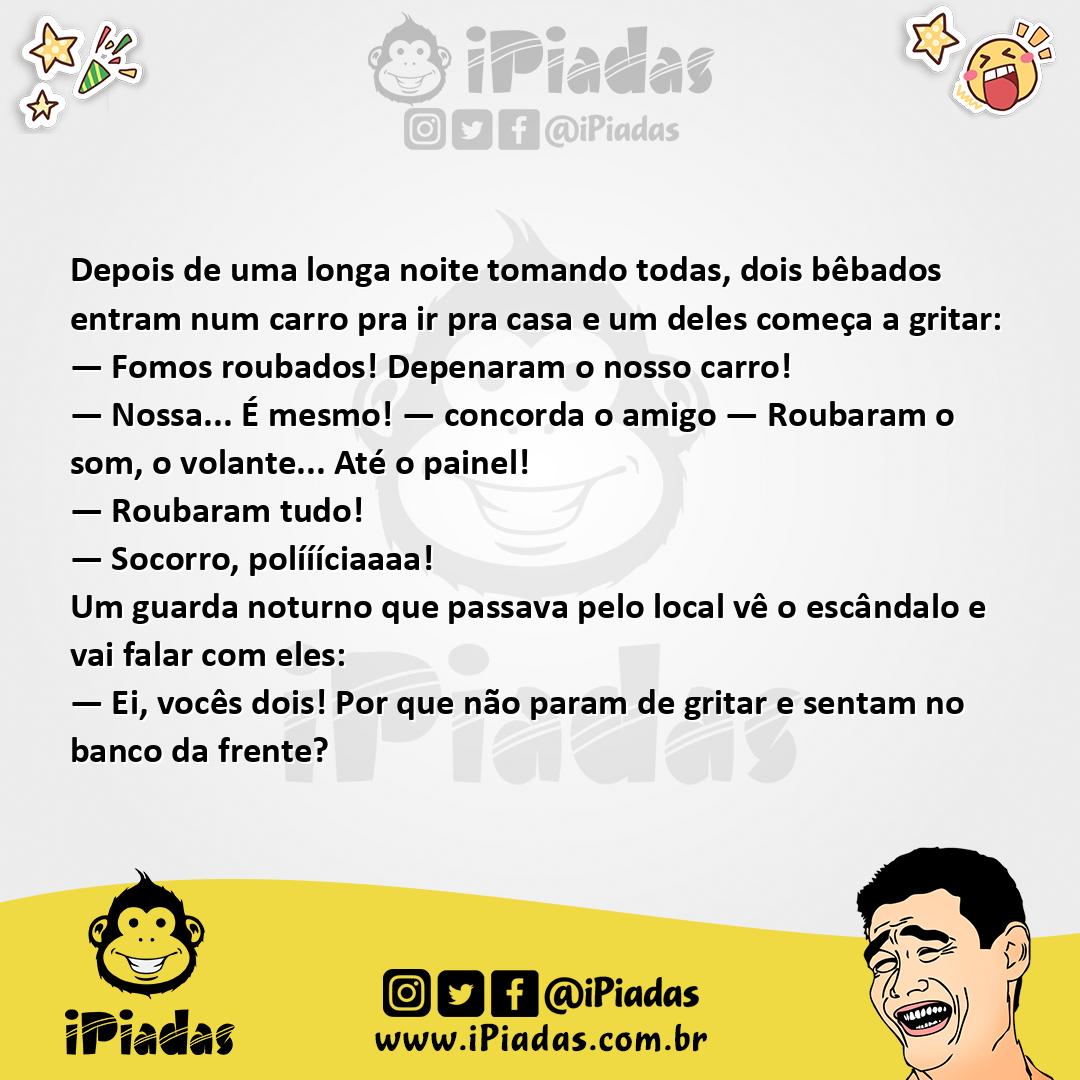 Ilustração da piada Furtos no Carro no iPiadas