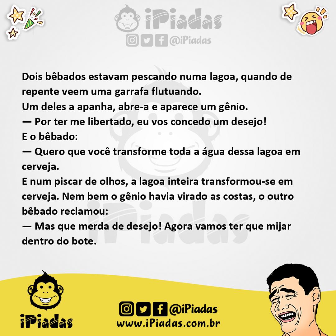 Ilustração da piada Garrafa do Gênio no iPiadas