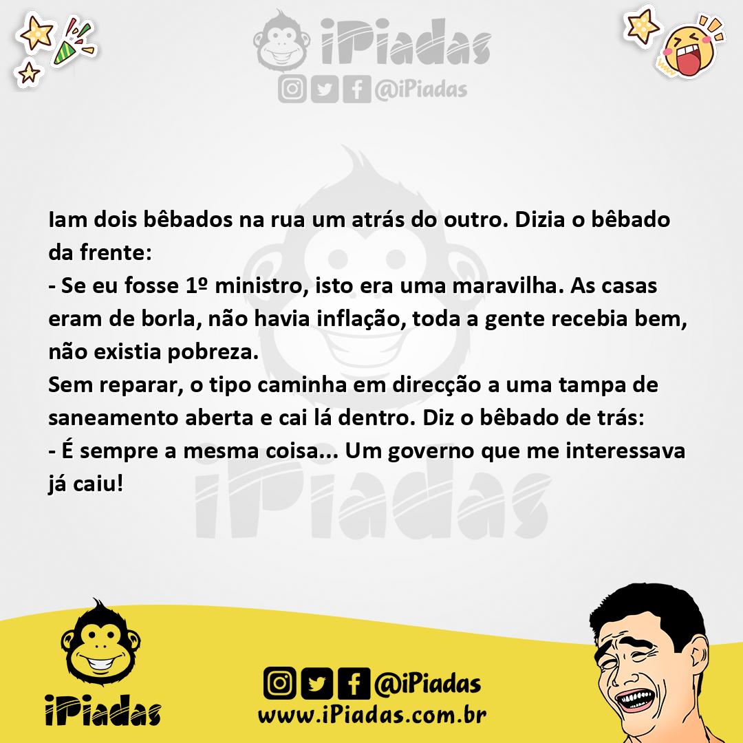 Ilustração da piada Governo dos bêbados no iPiadas