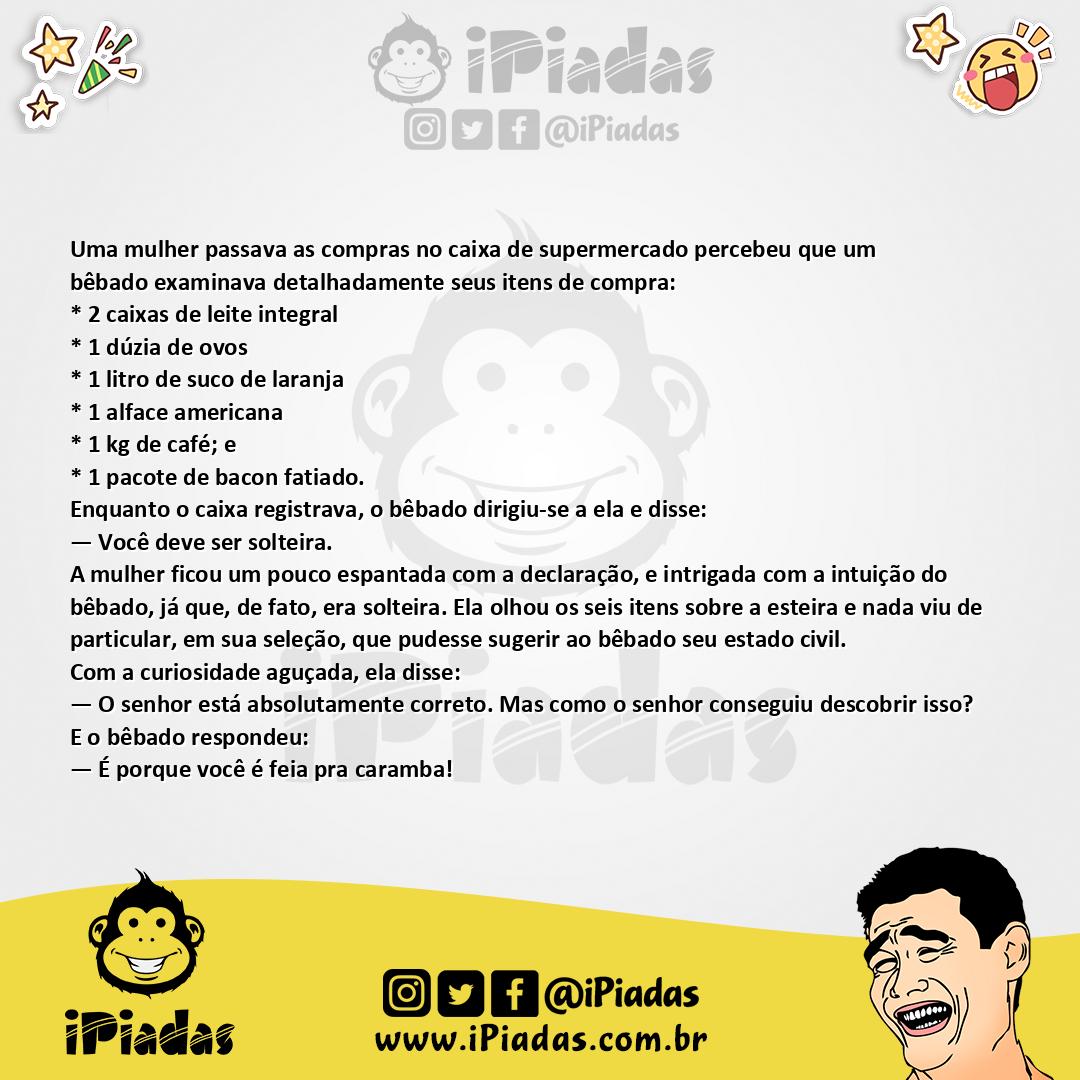 Ilustração da piada Itens de compra no iPiadas