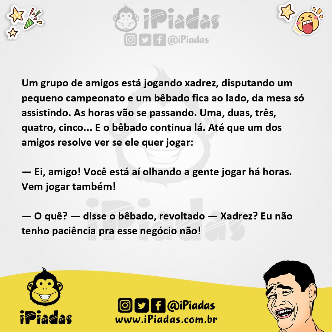 Ilustração da piada Jogando Xadrez no iPiadas