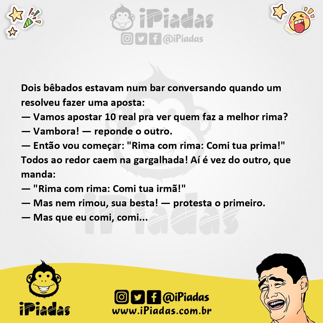 Ilustração da piada Melhor Rima no iPiadas