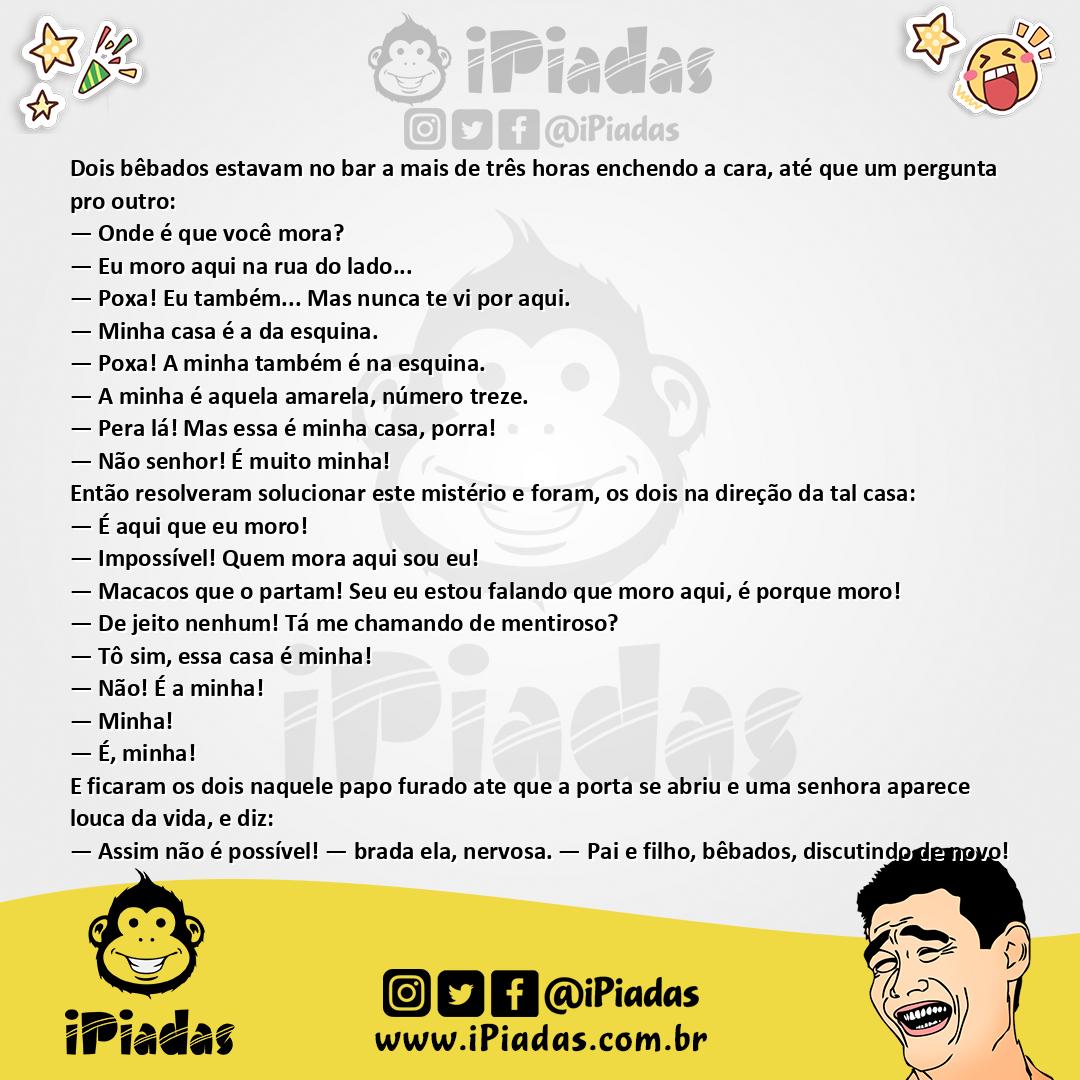 Ilustração da piada Mesma Casa no iPiadas