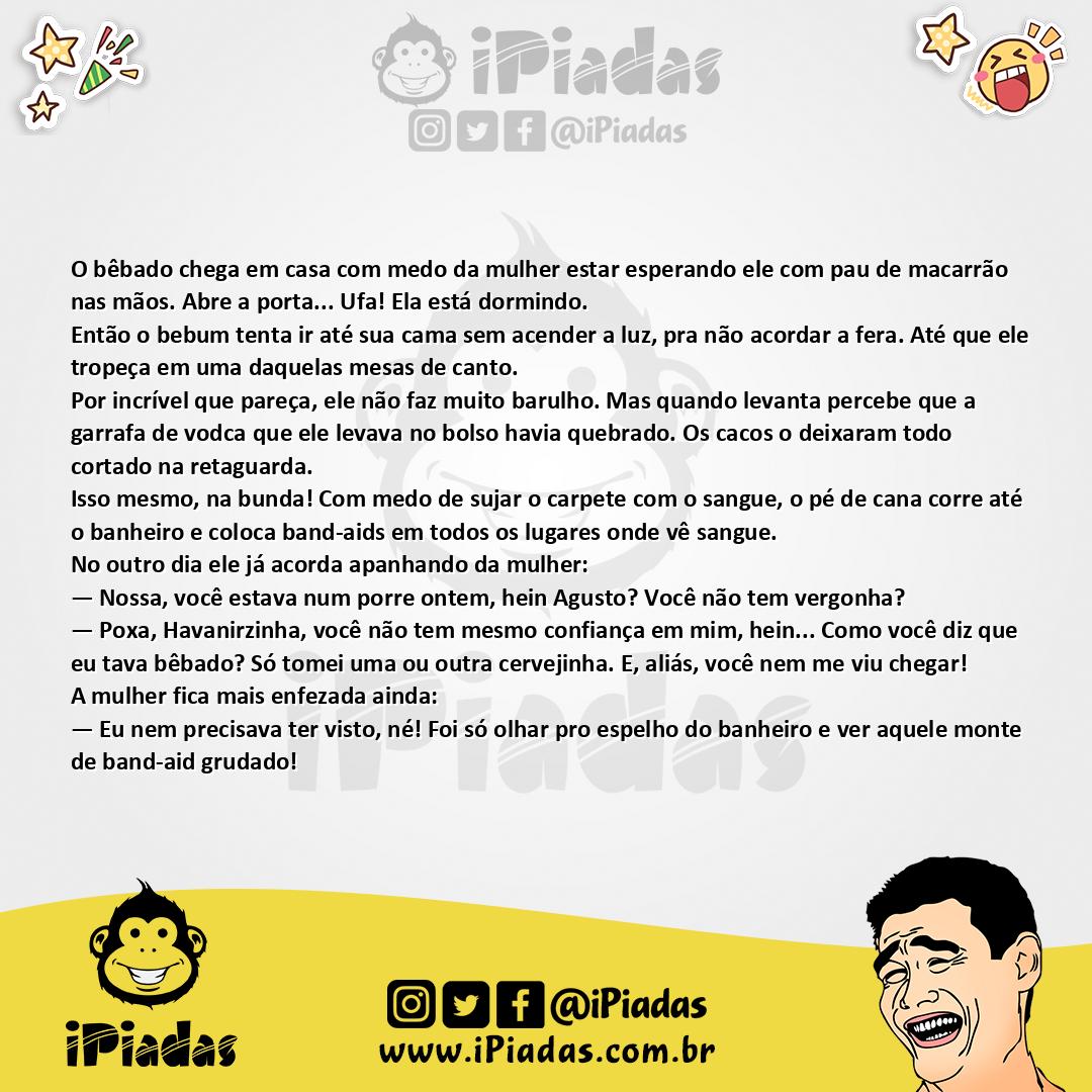 Ilustração da piada Mulher Desconfiada no iPiadas