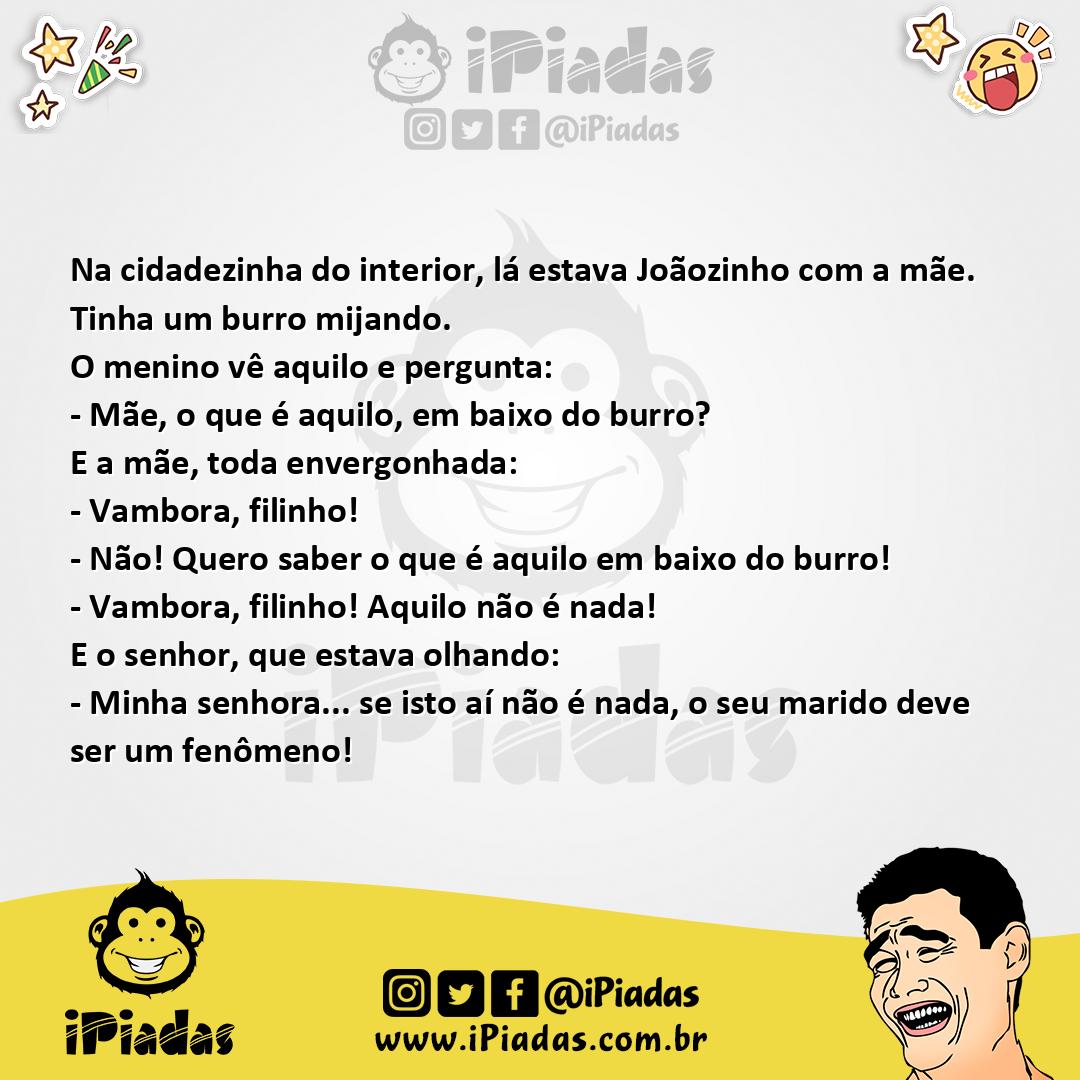 Ilustração da piada Não é Nada no iPiadas