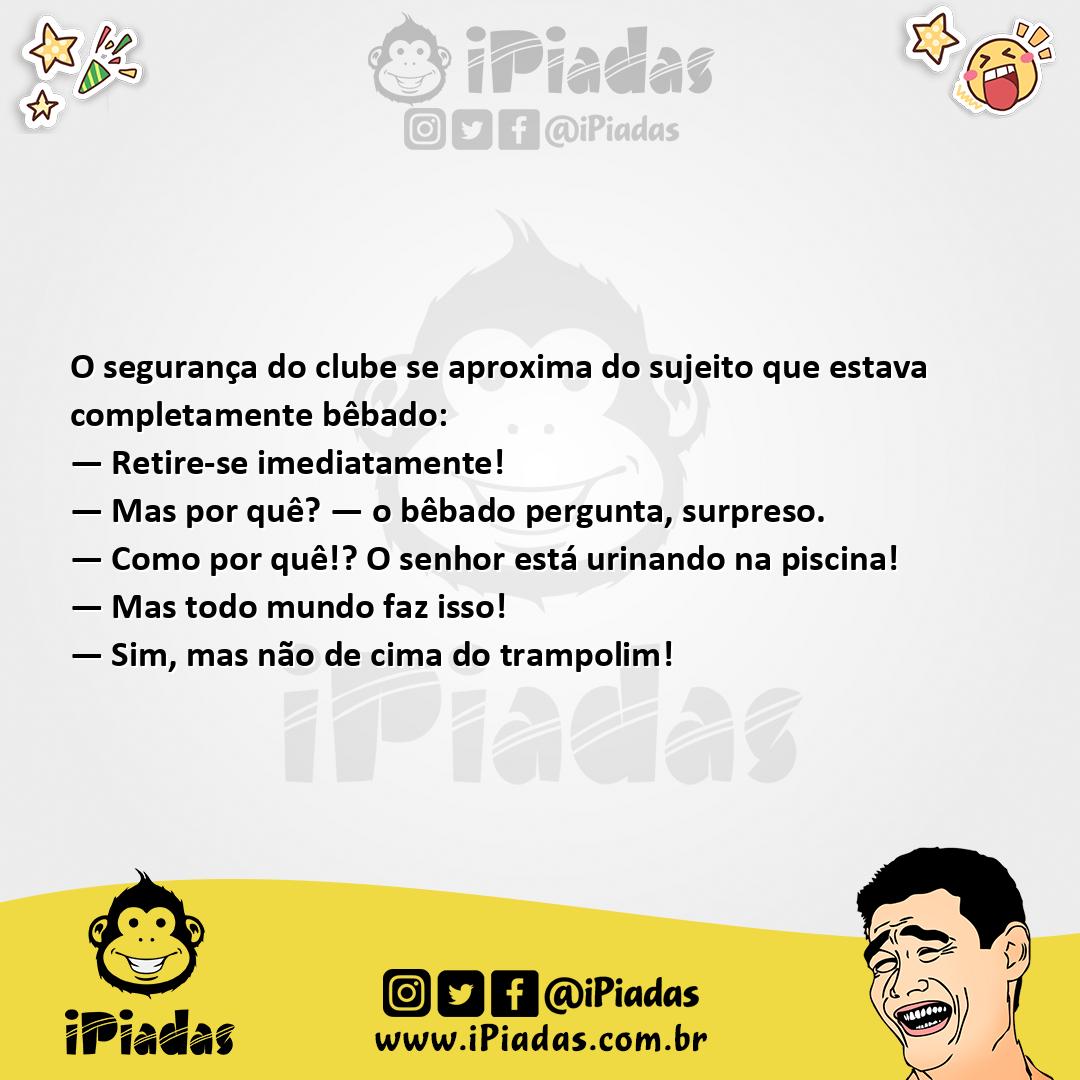 Ilustração da piada No Clube no iPiadas