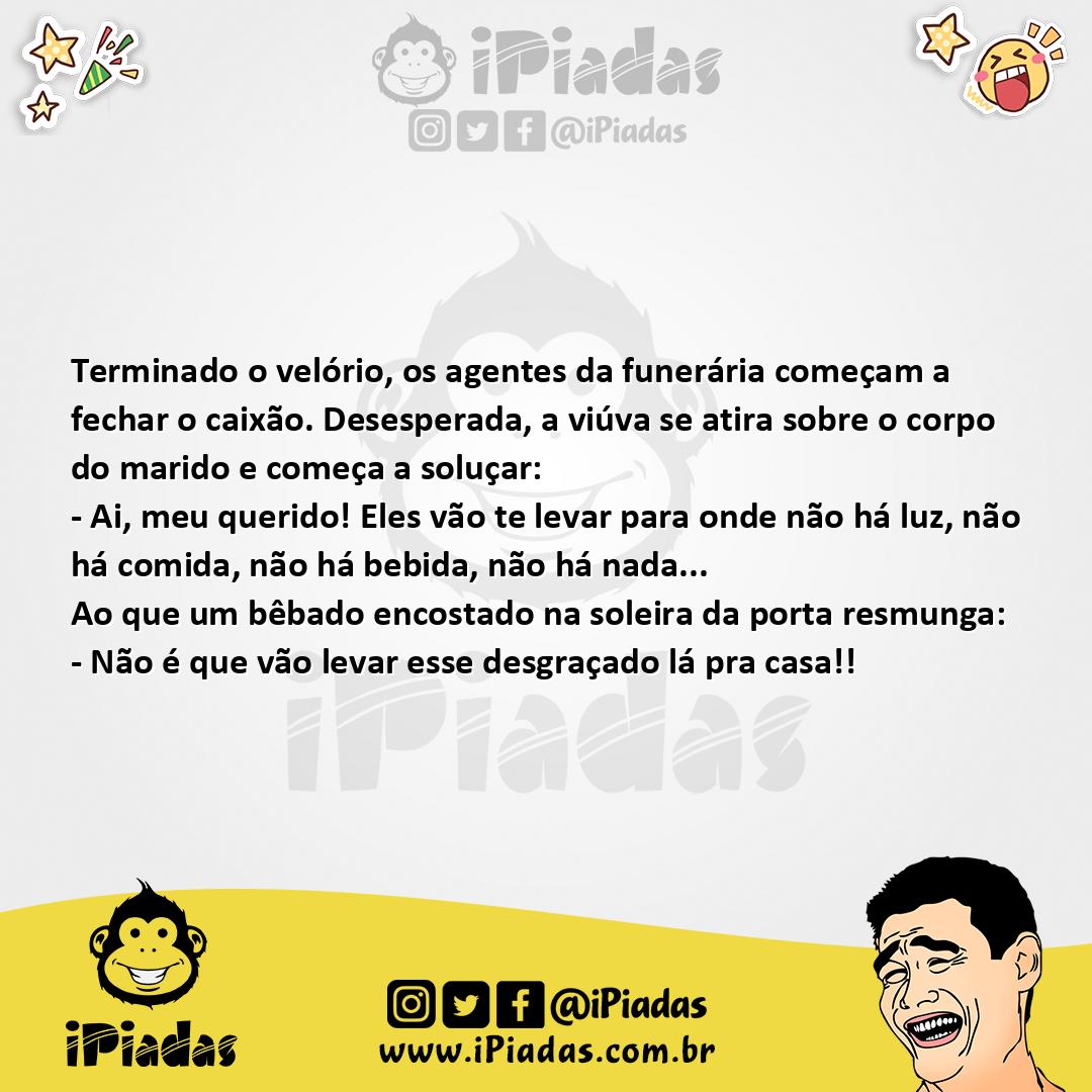 Ilustração da piada No Velório no iPiadas