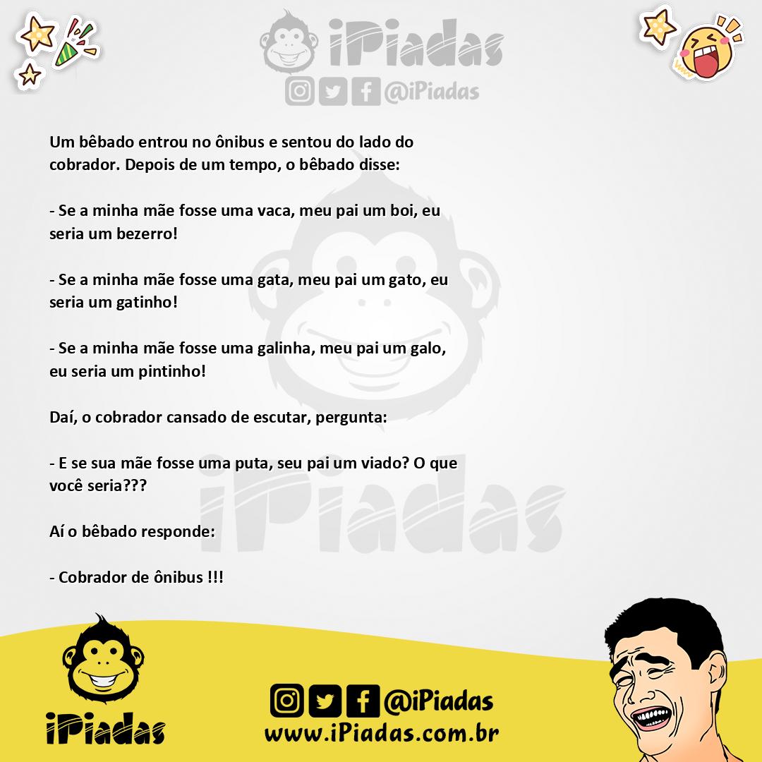 Ilustração da piada O bêbado e o cobrador no iPiadas