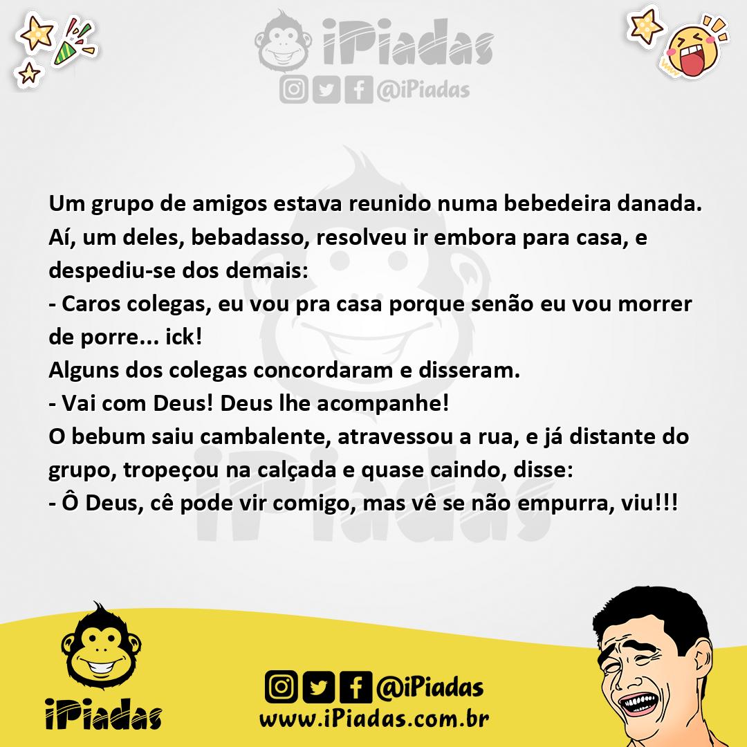 Ilustração da piada O Bêbado e o empurrão de Deus no iPiadas