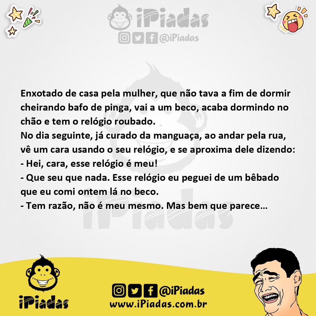 Ilustração da piada O Relógio Roubado no iPiadas