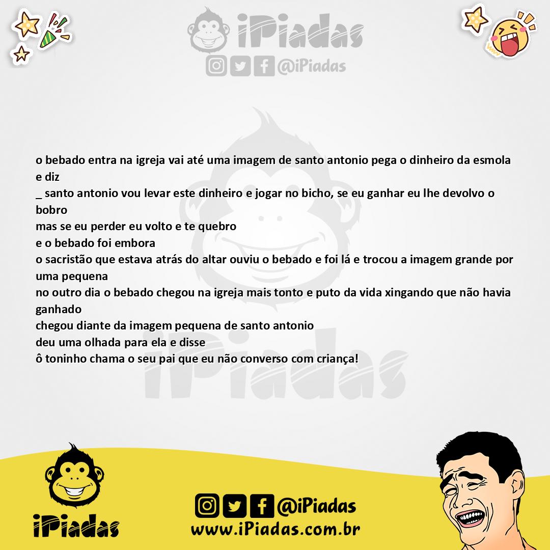 Ilustração da piada Outro bebado na igreja no iPiadas