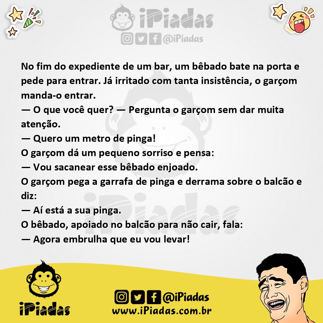 Ilustração da piada Pinga do Bêbado no iPiadas