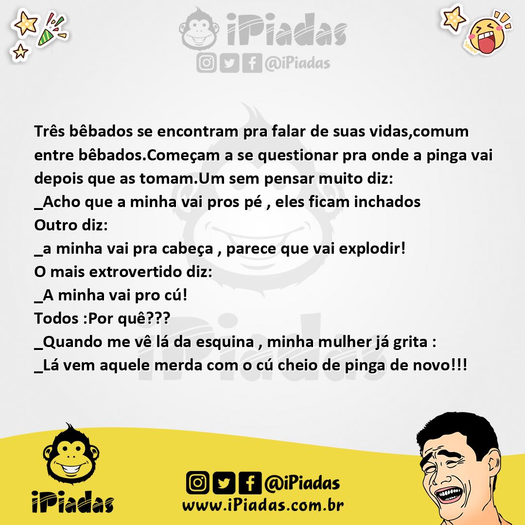 Ilustração da piada Pra onde a pinga vai? no iPiadas