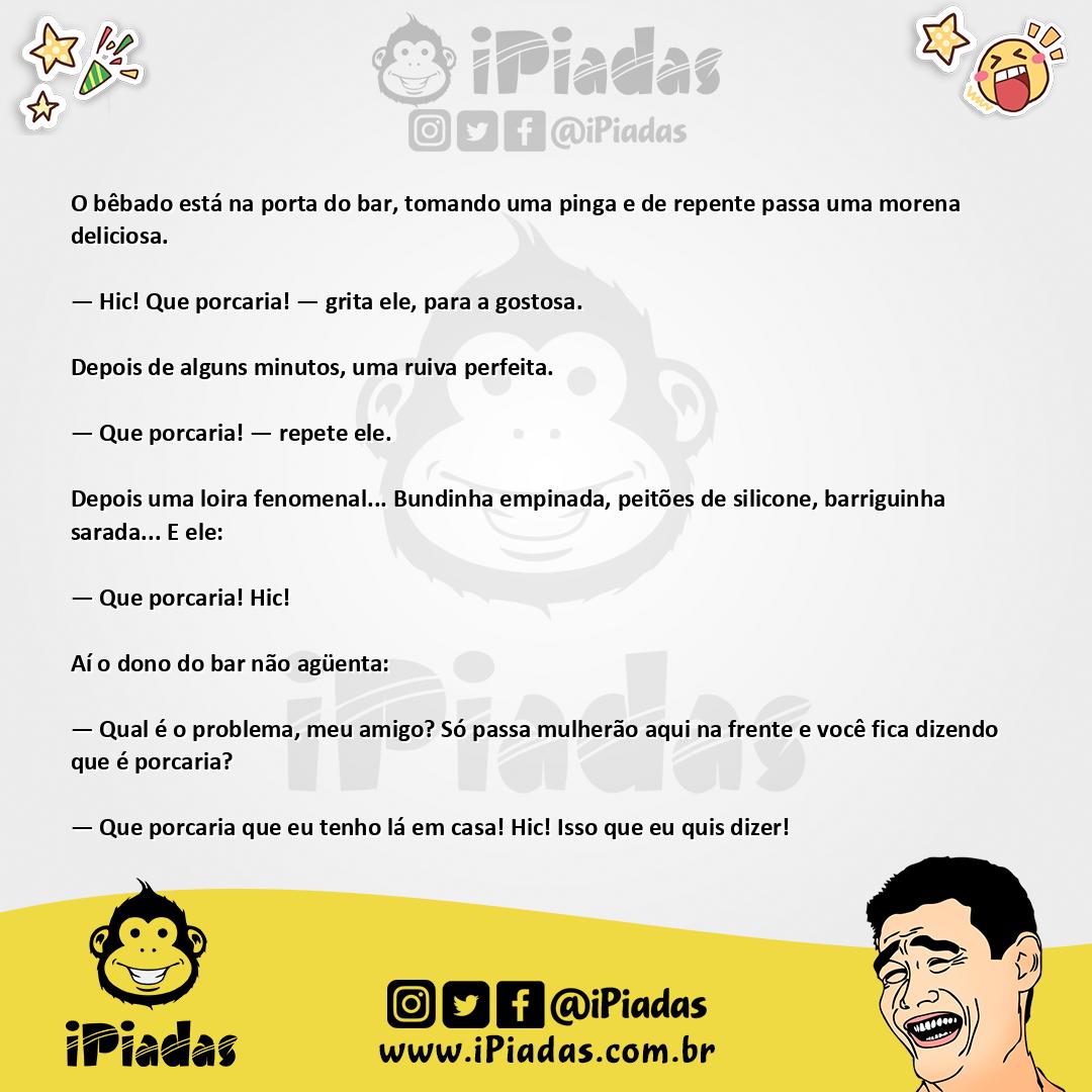 Ilustração da piada Que Porcaria! no iPiadas