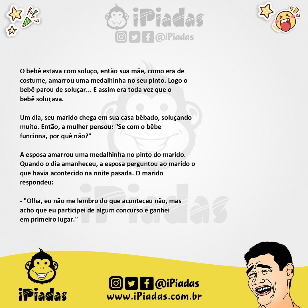 Ilustração da piada Soluços no iPiadas