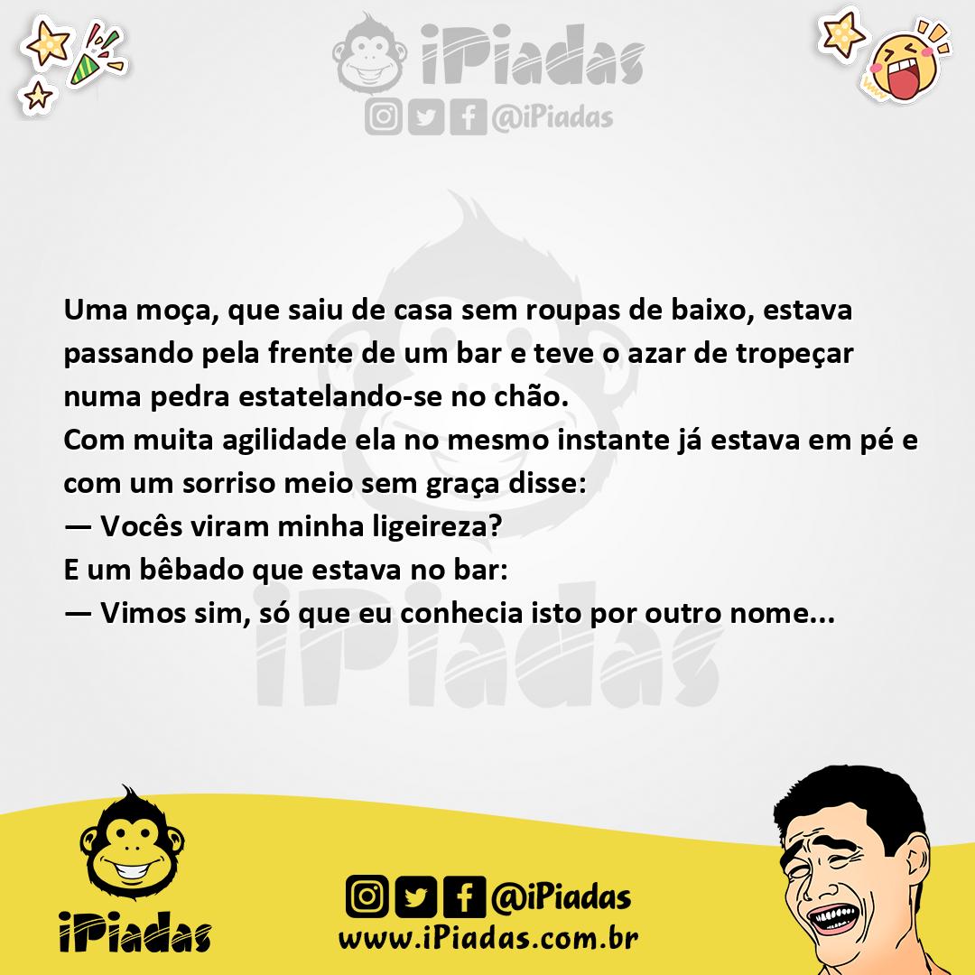 Ilustração da piada Tropeço no iPiadas