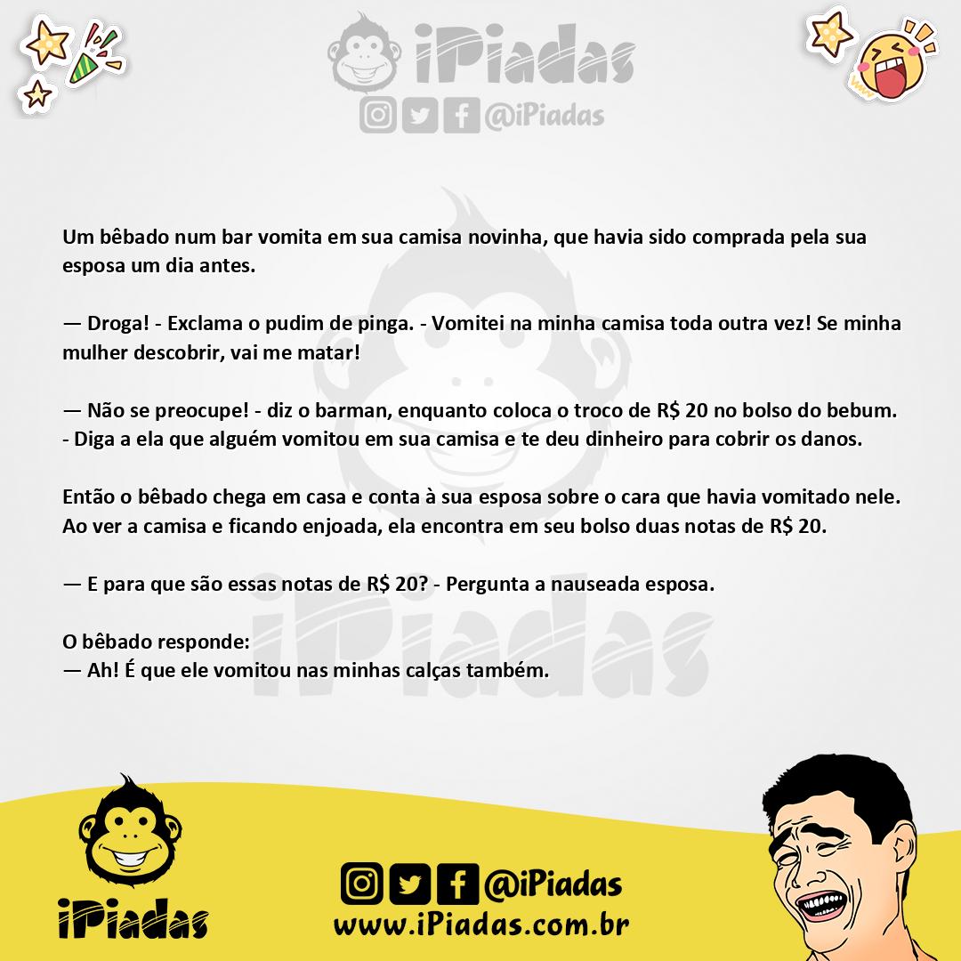 Ilustração da piada Vinte Reais no iPiadas