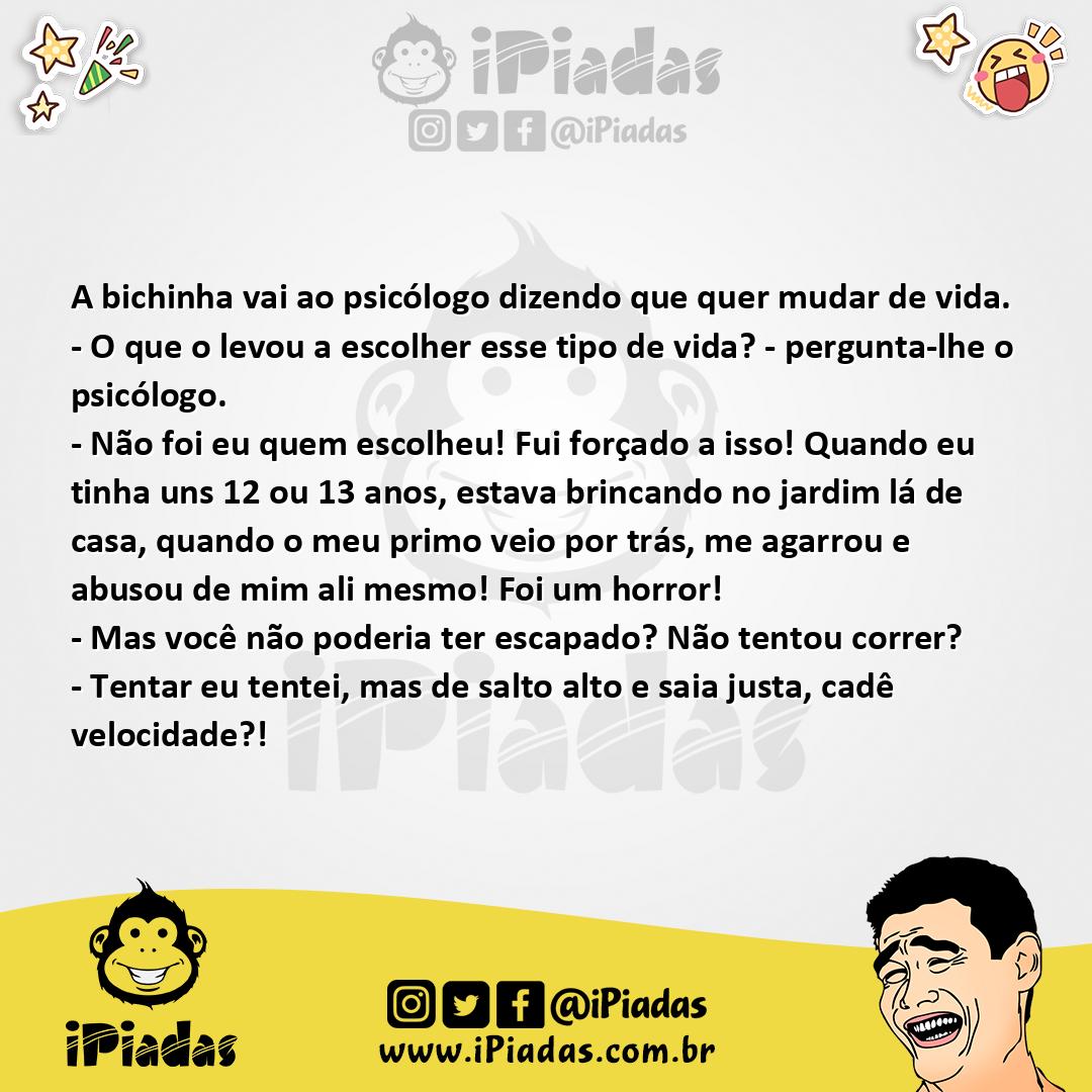 Ilustração da piada A bicha arrependida no iPiadas