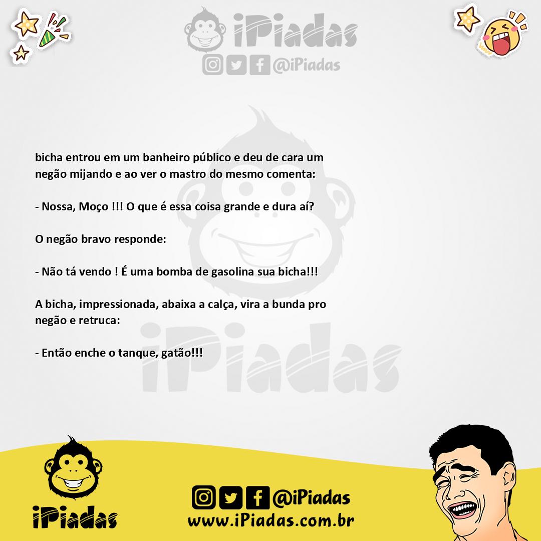 Ilustração da piada A Bomba De Gasolina no iPiadas