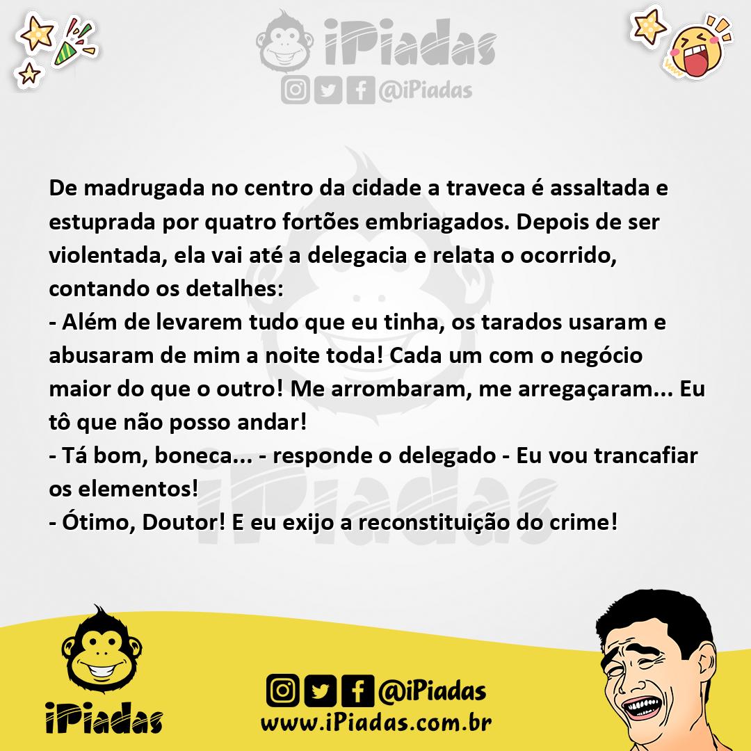 Ilustração da piada A Traveca Estuprada no iPiadas